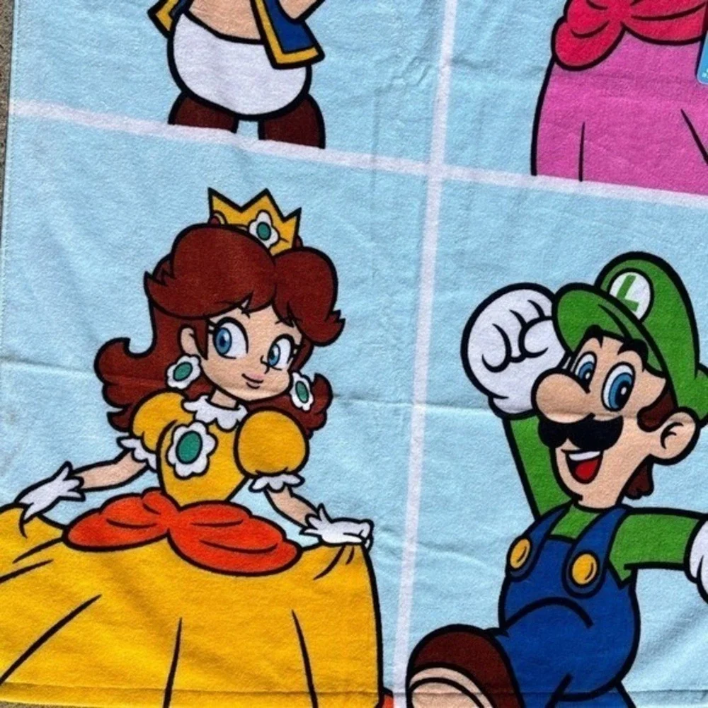 Super Mario Character Printed Beach Towel: Yoshi, Princess Peach, Toad 28